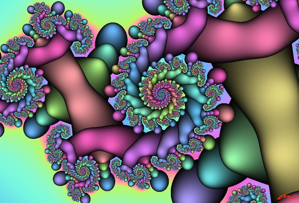 무한한 반복을 표현한 프랙탈 아트