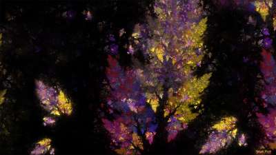 Fractal watercolor! Autumn trees (프랙탈 수채화! 가을 나무)